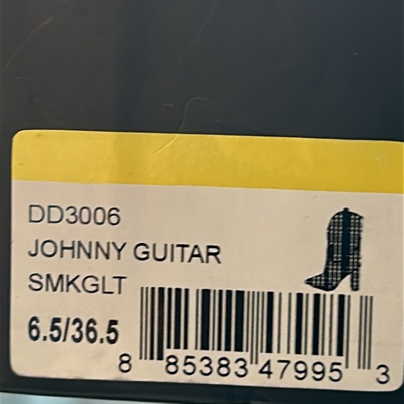 Daniel x Diamond Johnny Guitar Glitter Cowboy Boots Sz 6.5 NWT Box & Dust Bag - Picture 9 of 11